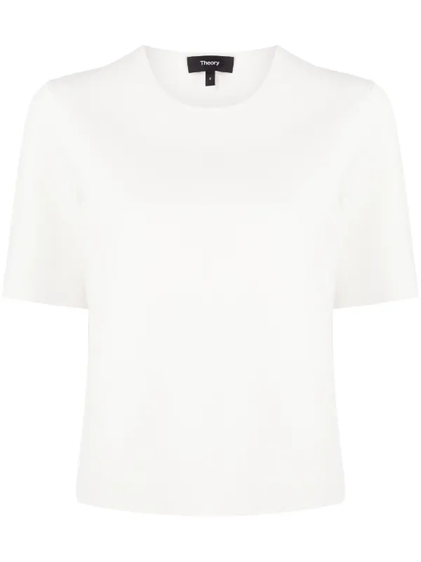 Theory Short-sleeve Jersey T-shirt in White