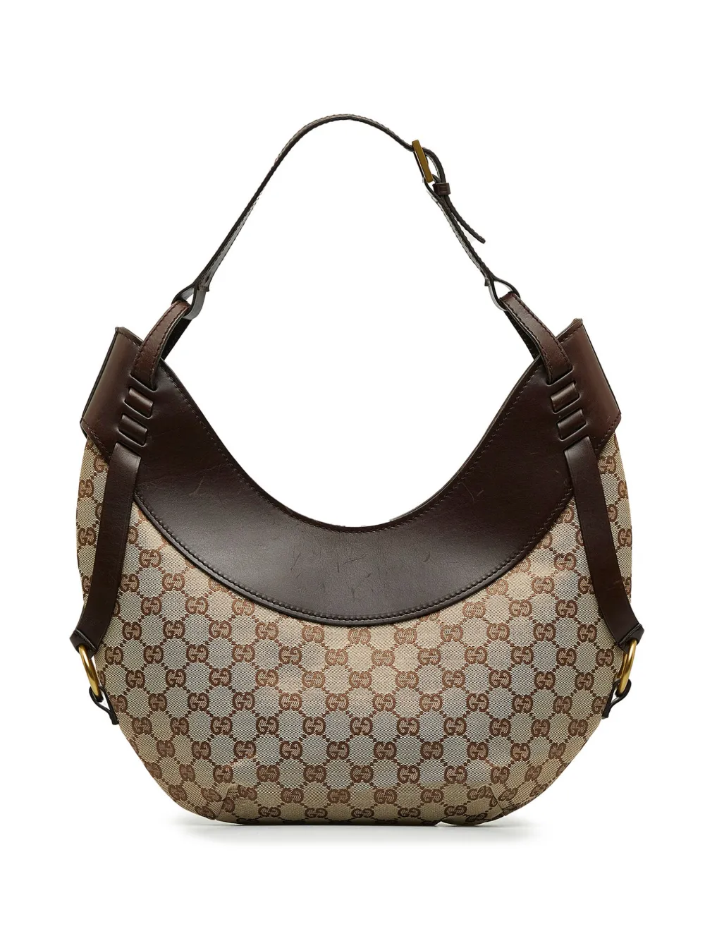 Gucci Pre-Owned 2000-2015 GG canvas Web handtas - Bruin
