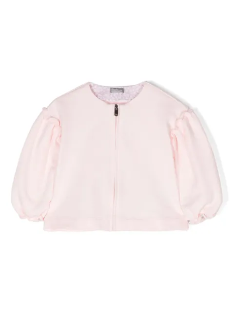 Il Gufo ruffle-detail zipped sweatshirt