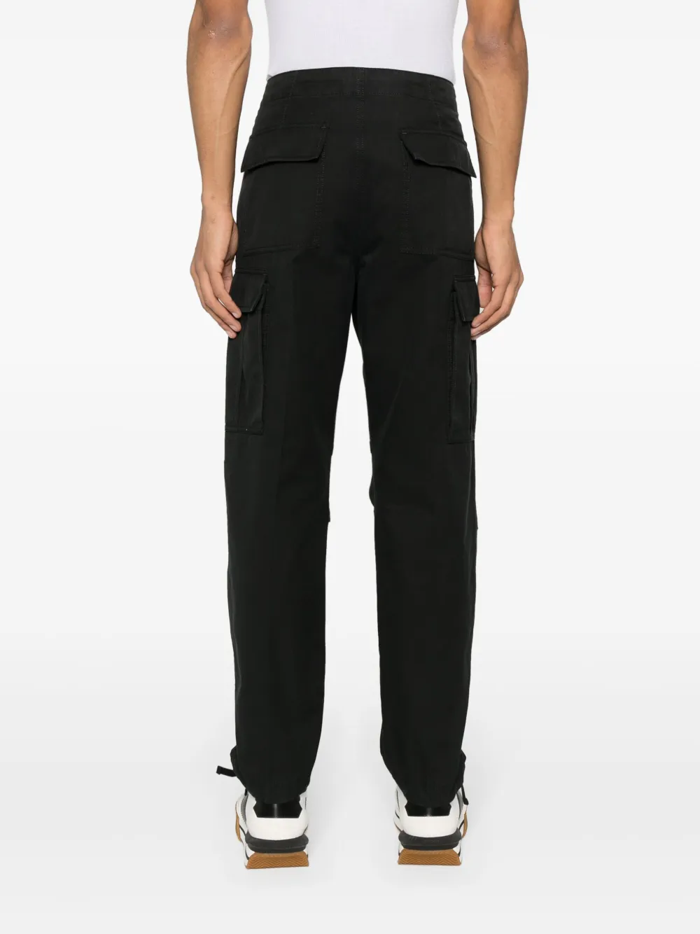 Shop Tom Ford Cargo-pockets Twill Trousers In Schwarz