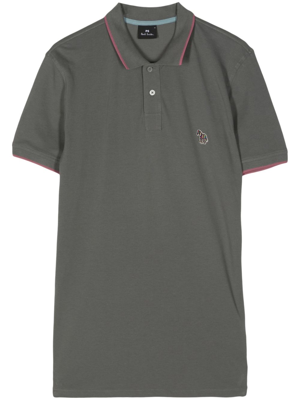 Ps By Paul Smith Zebra Logo-appliqué Polo Shirt In Multi
