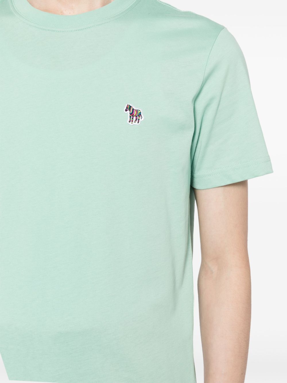 PS Paul Smith T-shirt van biologisch katoen met geborduurd logo Groen