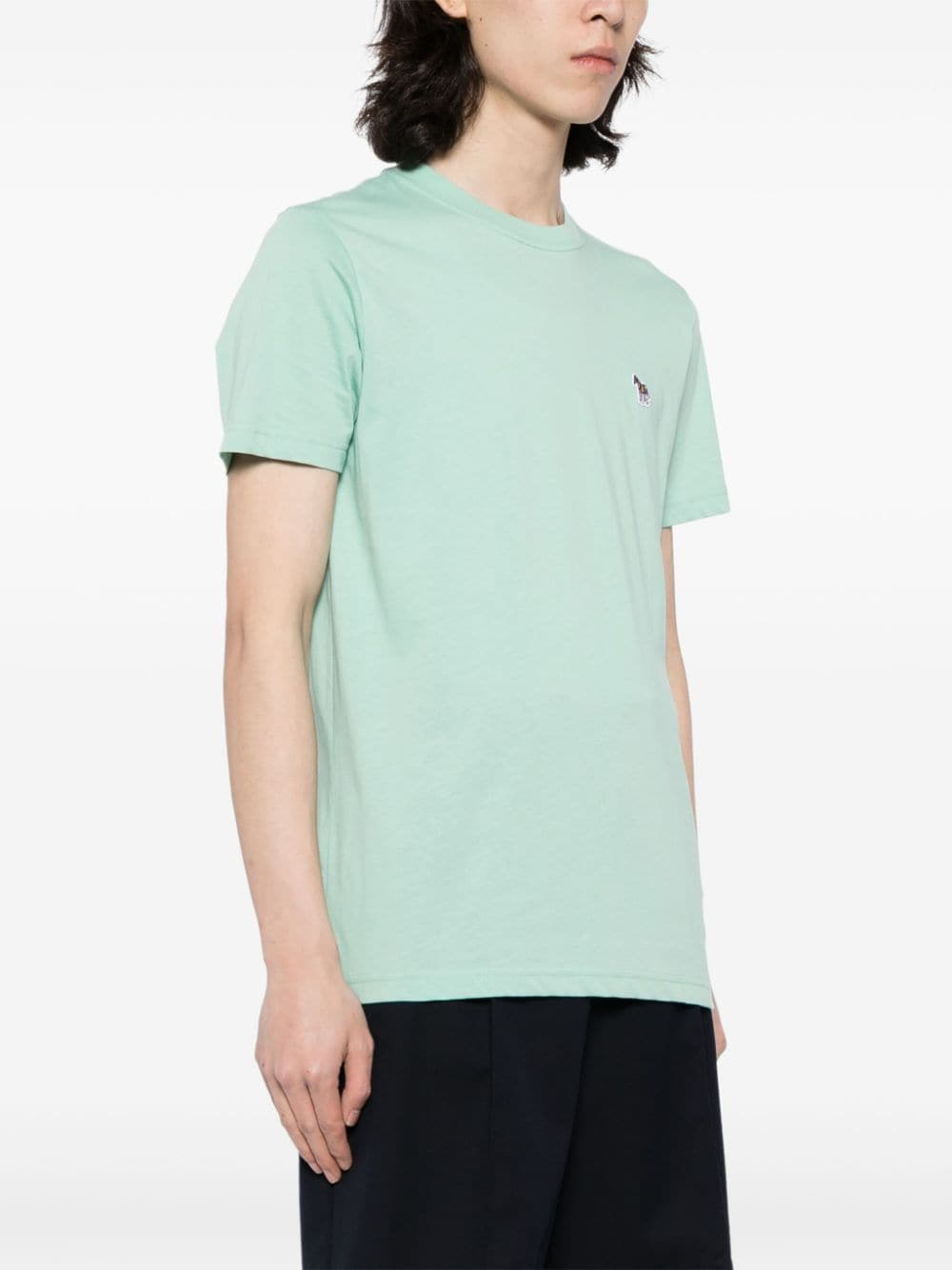 PS Paul Smith T-shirt van biologisch katoen met geborduurd logo Groen