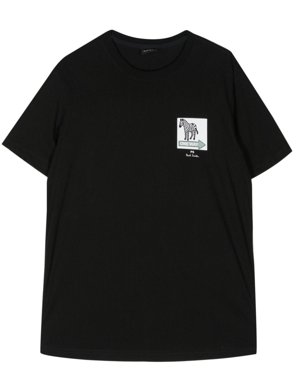 PS Paul Smith T-shirt met zebraprint Zwart