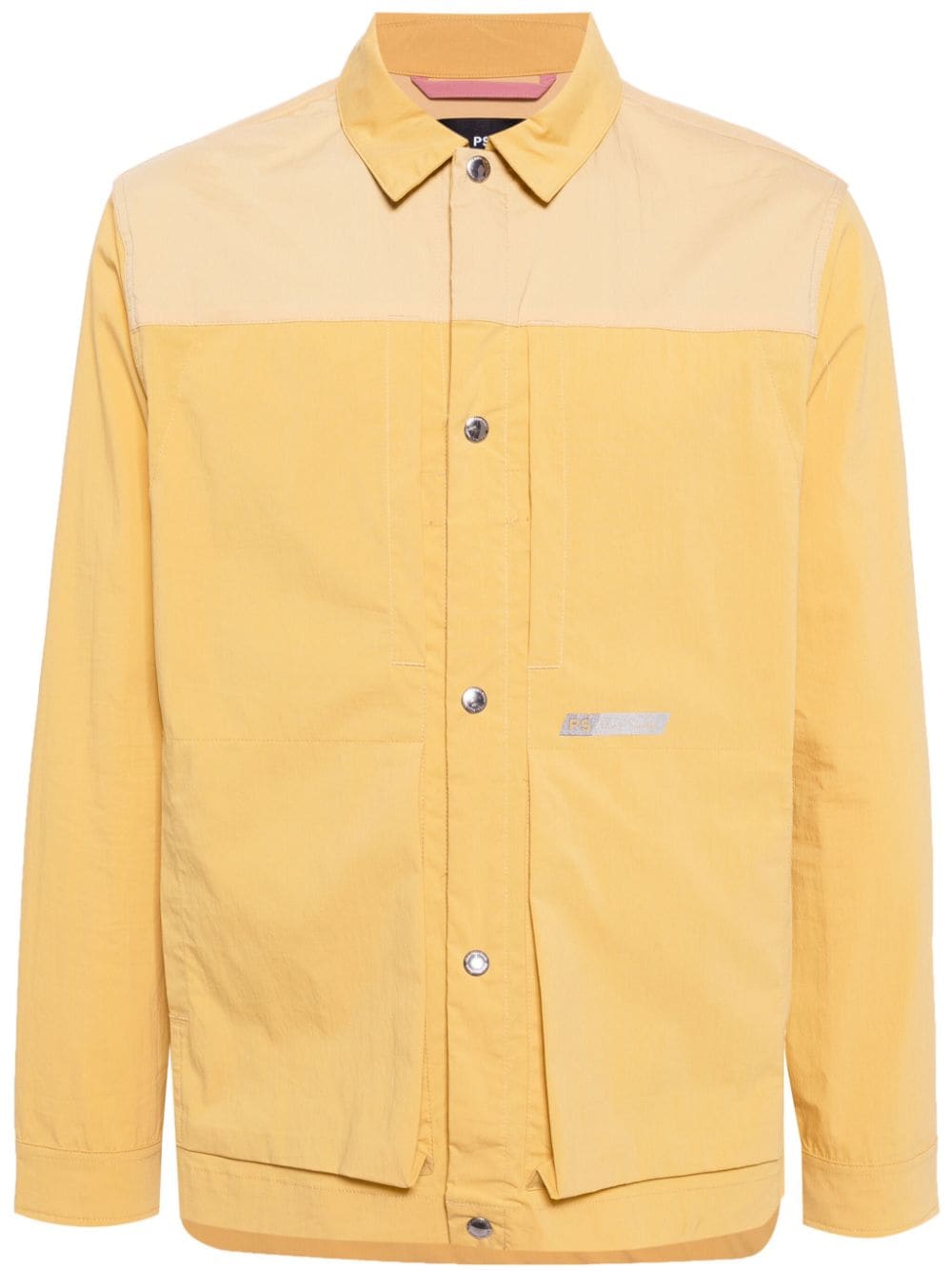 Ps By Paul Smith Panelled Cotton-blend Jacket In 黄色