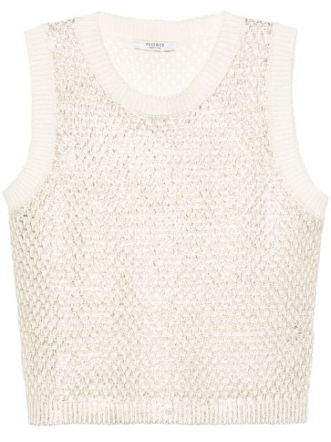 Peserico metallic-effect knitted top