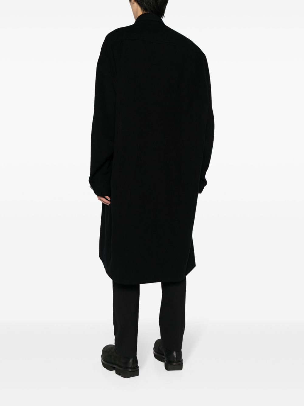 Shop Julius Double-breasted Coat In Black