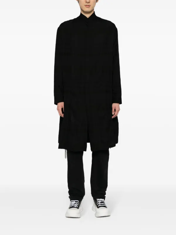 julius ロングシャツ Julius ロングライン シャツ | ブラック | FARFETCH JP