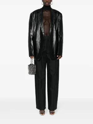 ALEXANDER WANG テーパードパンツ ALEXANDER WANG レザー テーパードパンツ | THE OUTNET (アウト