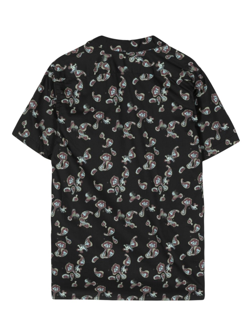 Shop Ps By Paul Smith Graphic-print Organic Cotton Shirt In Black