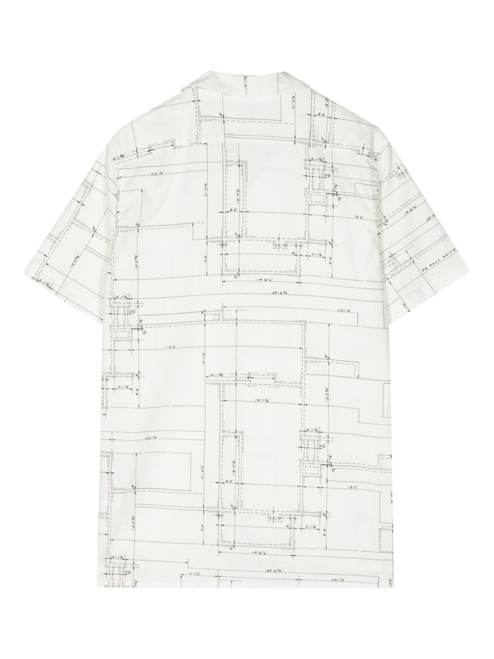 PS Paul Smith graphic-print organic cotton shirt - Wit
