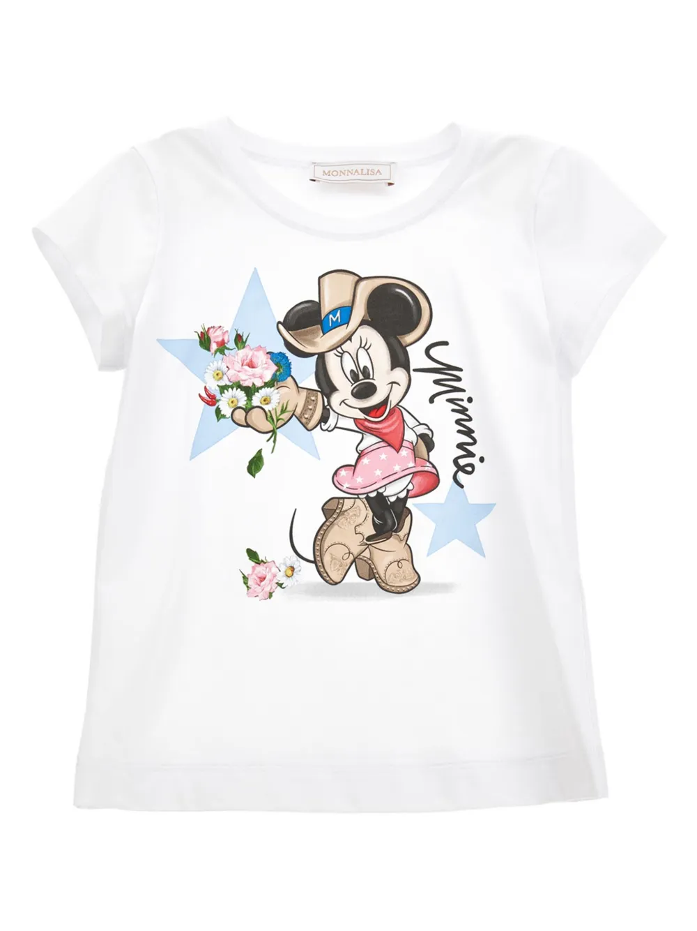 Monnalisa Kids' Graphic-print T-shirt In 白色