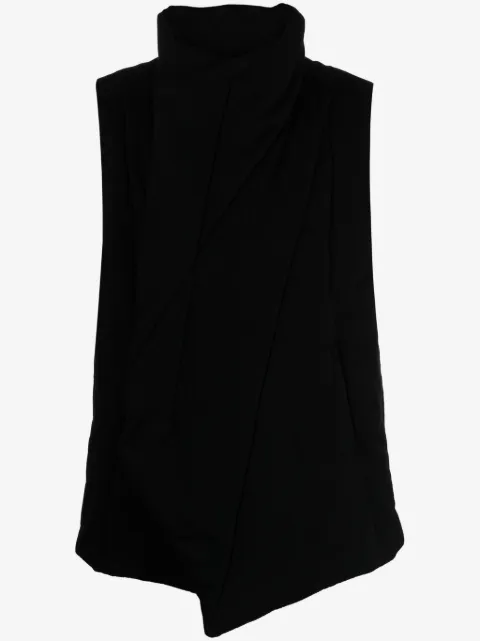 Julius asymmetric long-sleeve vest