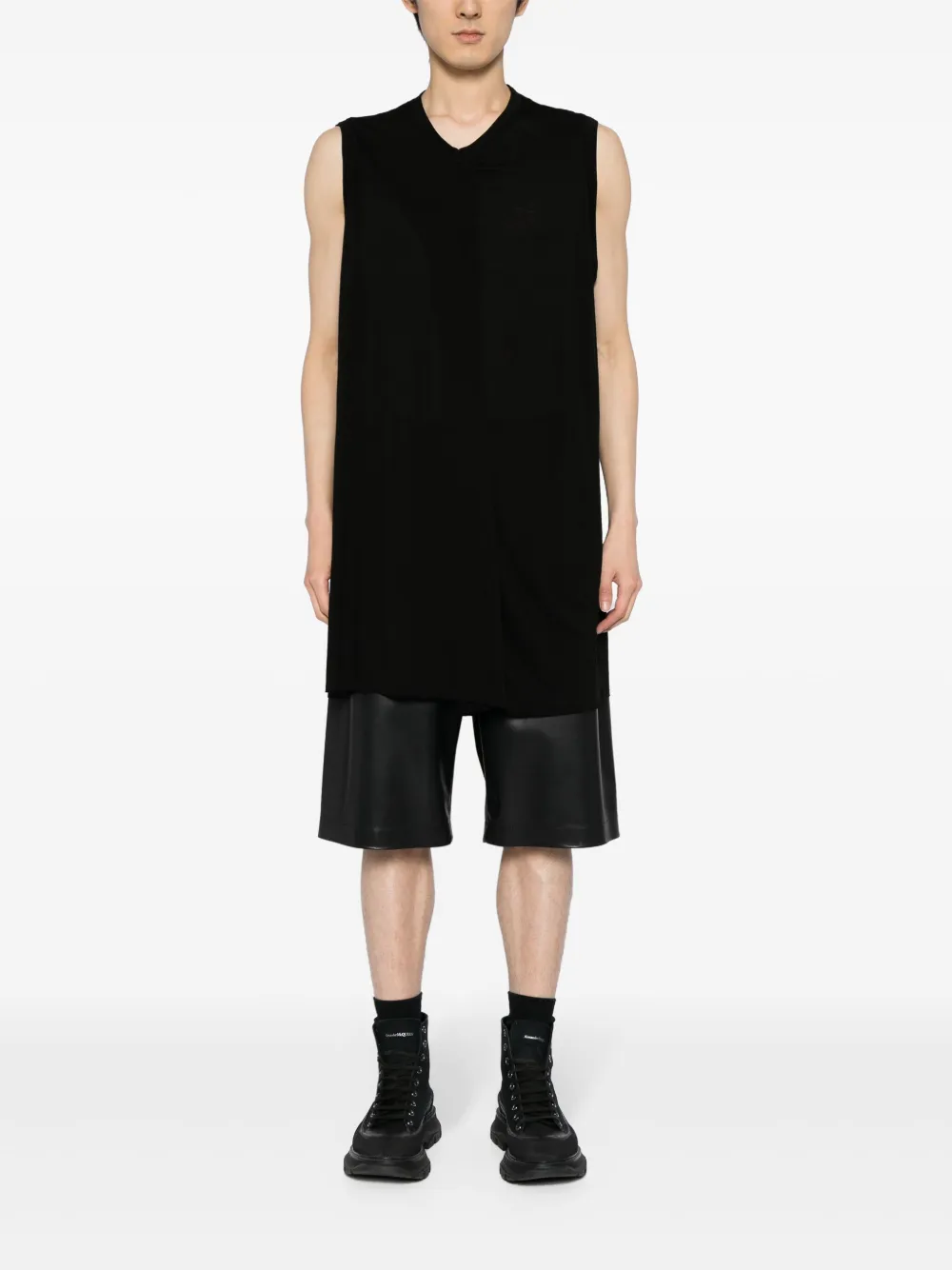 Julius Mouwloos T-shirt - Zwart