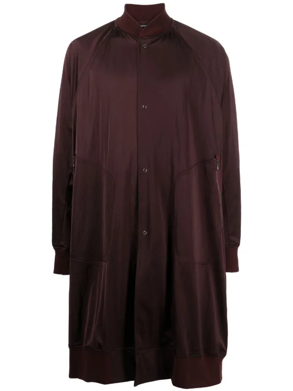 julius pre2024SS ロングボンバージャケット　コート Julius ロングライン ボンバーコート | レッド | FARFETCH JP