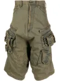 Julius drop-crotch denim cargo shorts - Blue