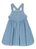 Stella McCartney Kids contrasting-trim cotton dungaree dress - Blue
