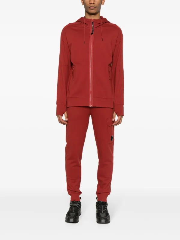 C.P. Company Lens detailed Cotton Track Pants Red FARFETCH IE