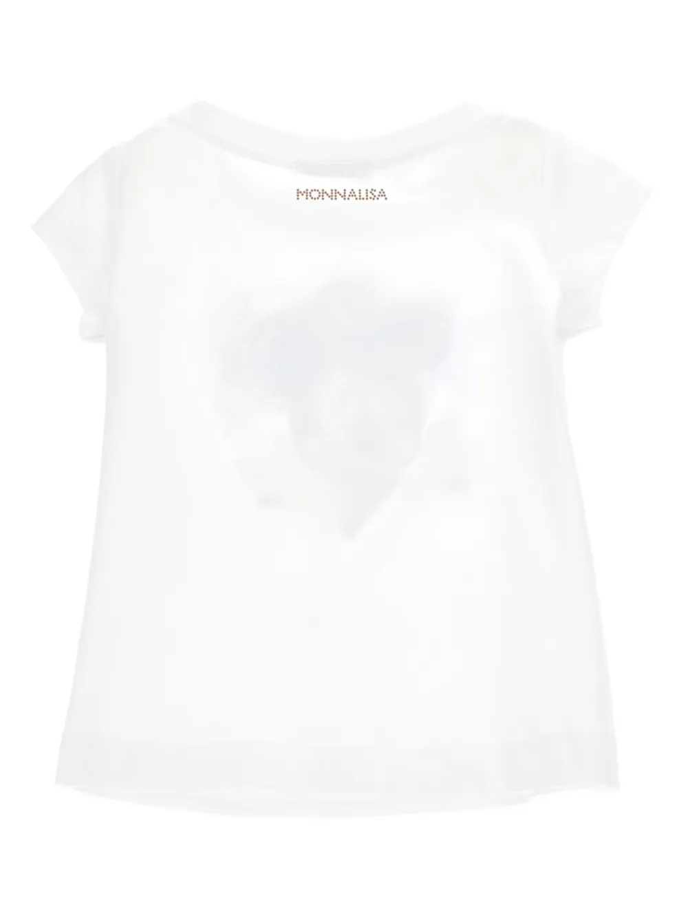 Monnalisa Katoenen T-shirt met logoprint Wit