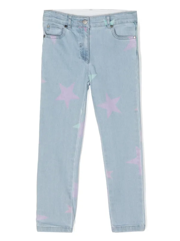 Stella McCartney Kids スタープリント スキニージーンズ | ブルー | FARFETCH JP