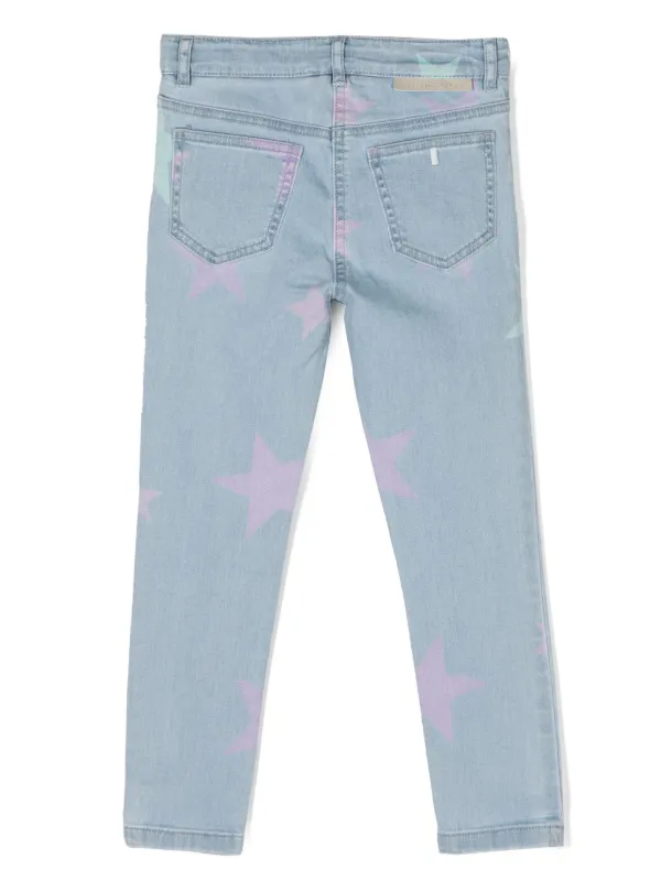 Stella McCartney Kids スタープリント スキニージーンズ | ブルー | FARFETCH JP