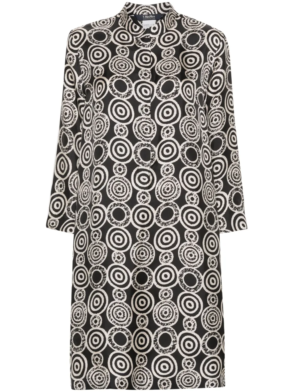 's Max Mara Terry Silk Dress In Black