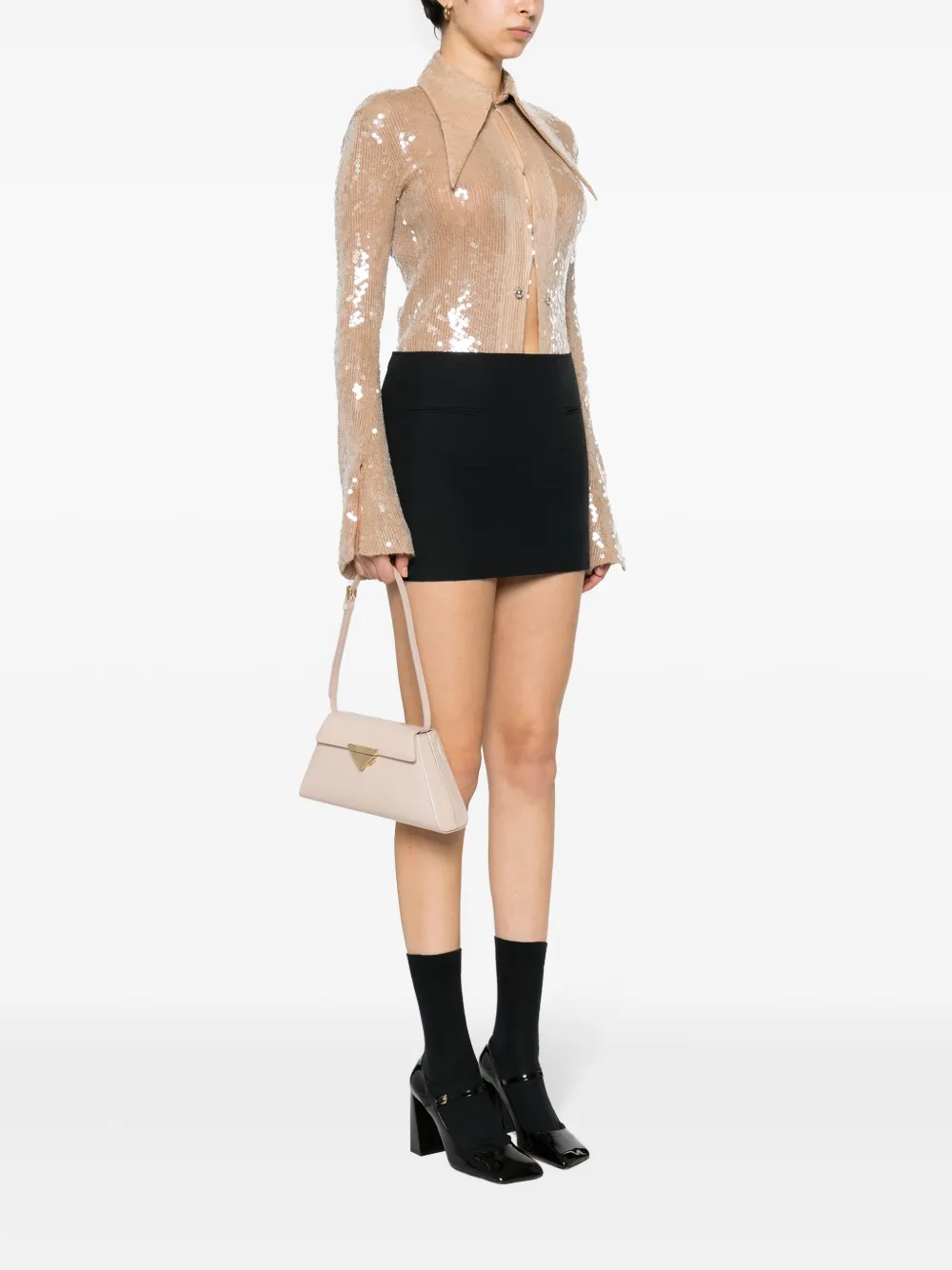 Prada leather shoulder bag - Beige