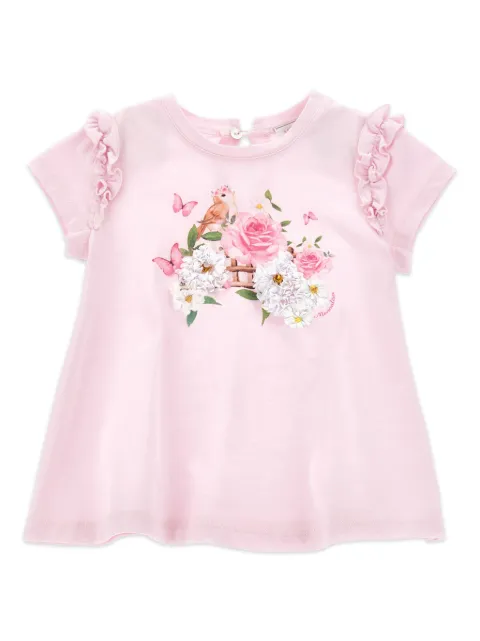 Monnalisa floral-print cotton T-shirt