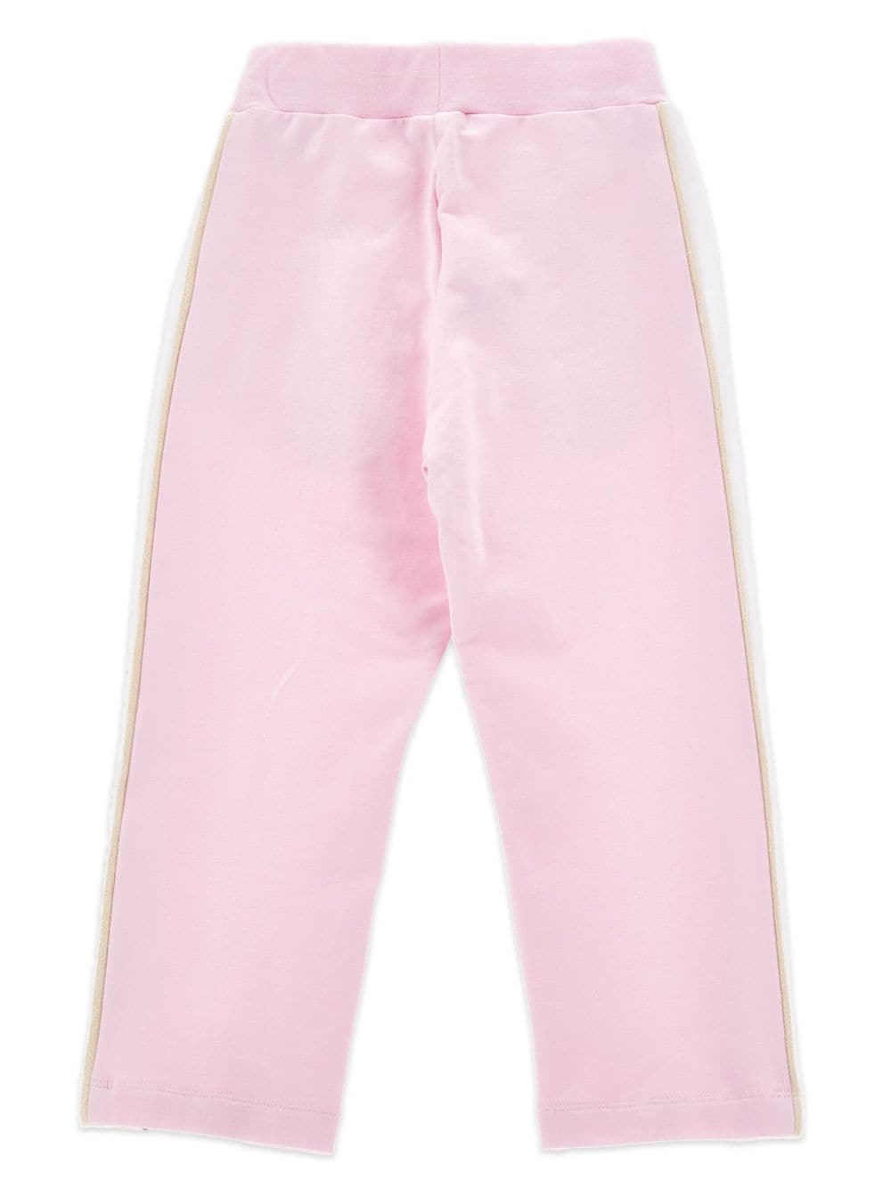 Shop Monnalisa Floral-print Stretch-cotton Track Pants In Pink