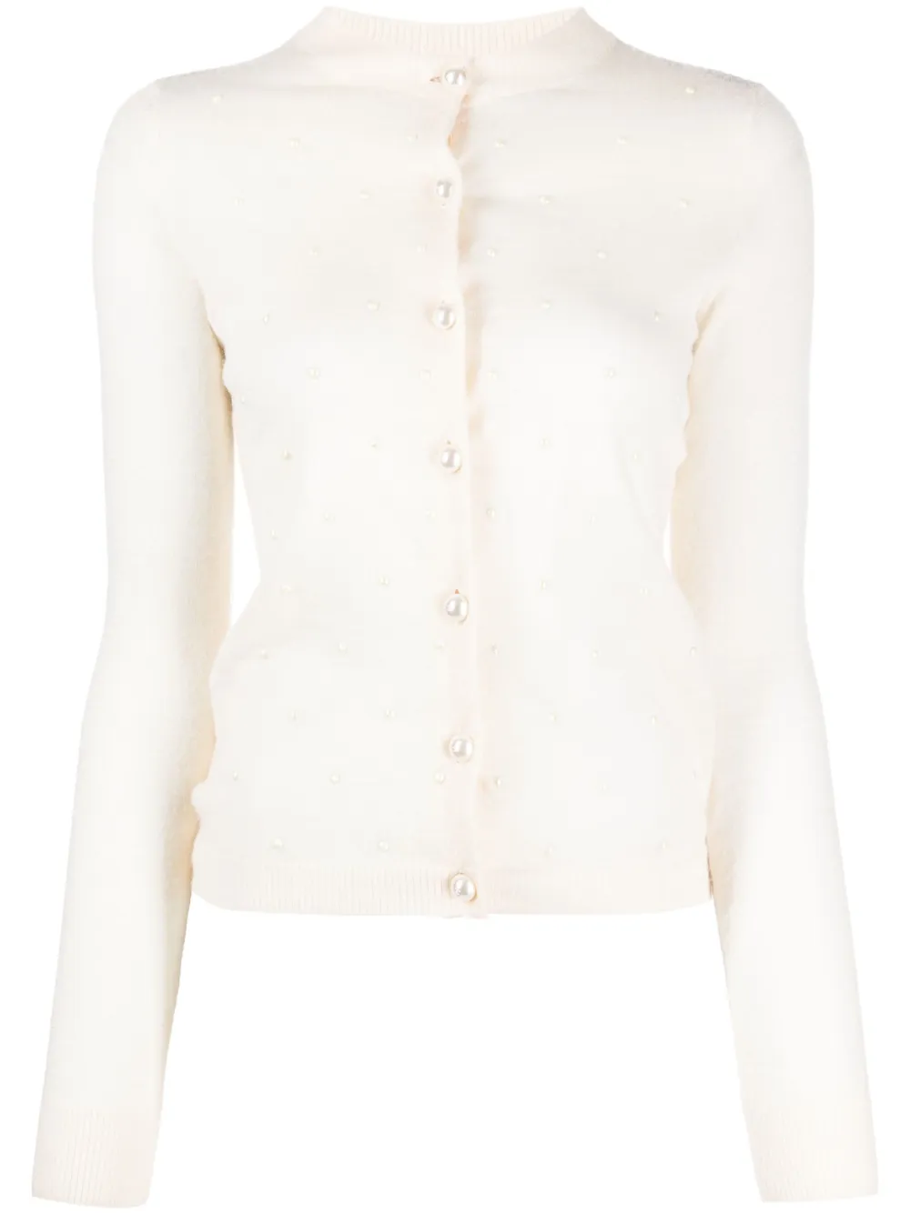 CHANEL Pre-Owned 2000s vest verfraaid met parels Beige