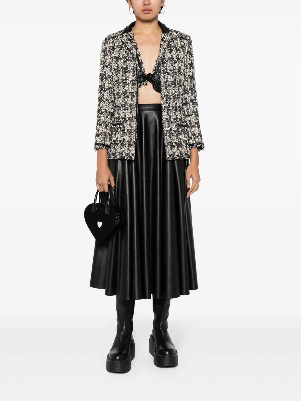 CHANEL Pre-Owned 2005 tweed jacket vest set - Zwart