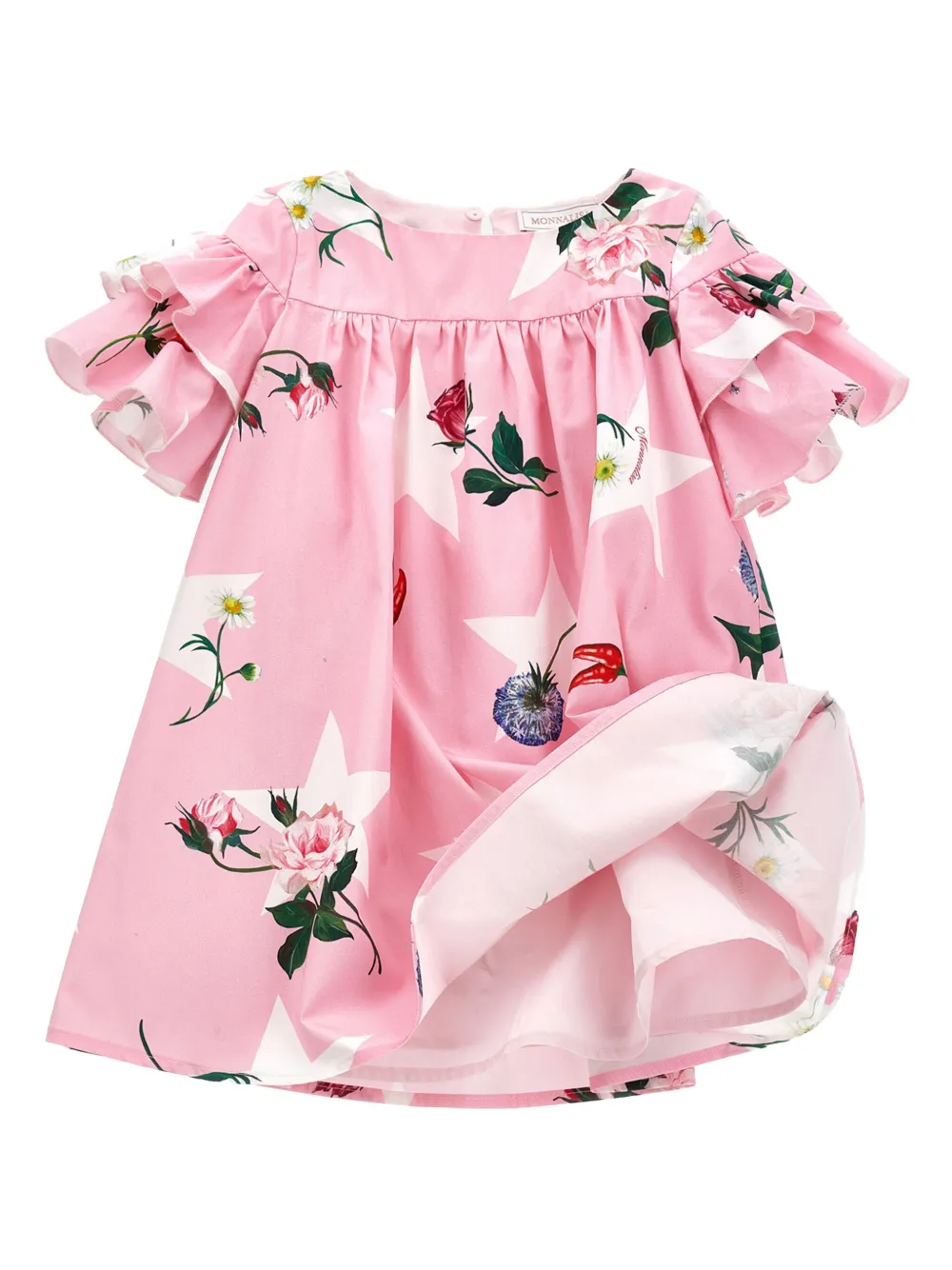 Monnalisa Jurk met bloemenprint Roze
