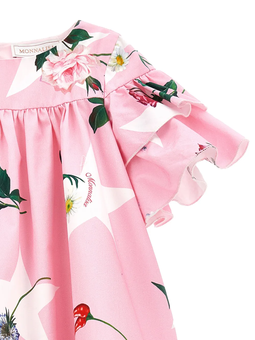 Monnalisa Jurk met bloemenprint Roze
