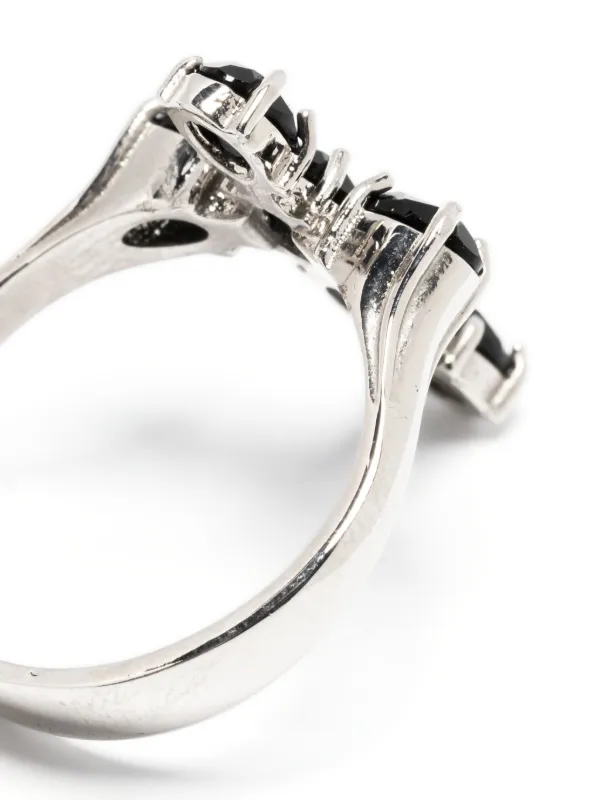 Dolce & Gabbana crystal-embellished Cross Ring | Black