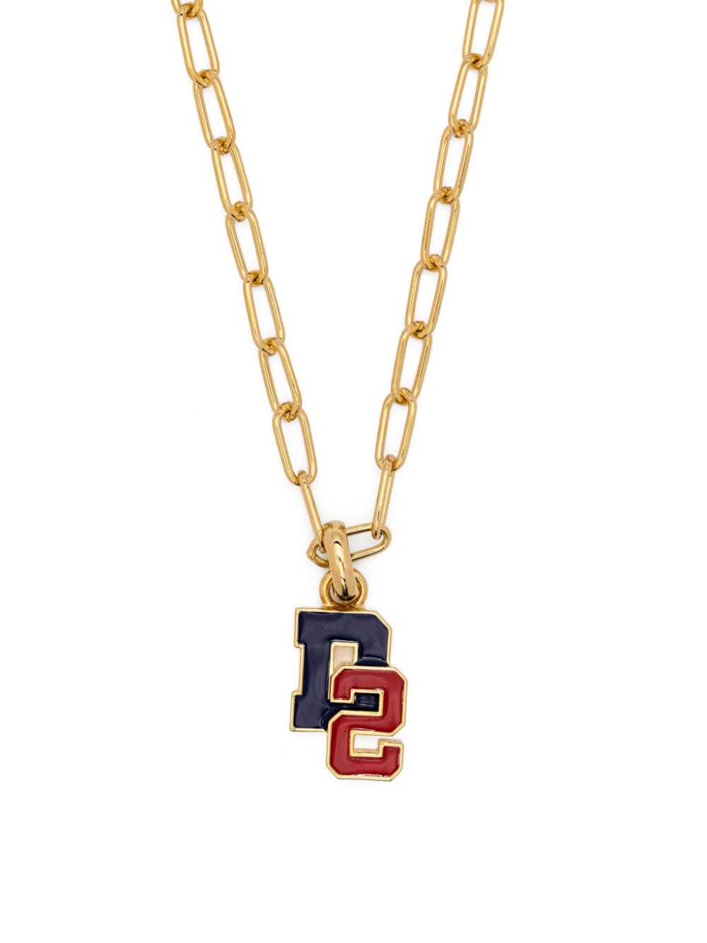 Dsquared2 D2 College Necklace In Gold