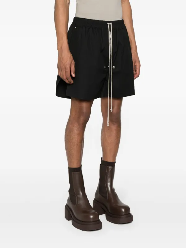 Rick Owens Bela Boxers Poplin Shorts | Black | FARFETCH