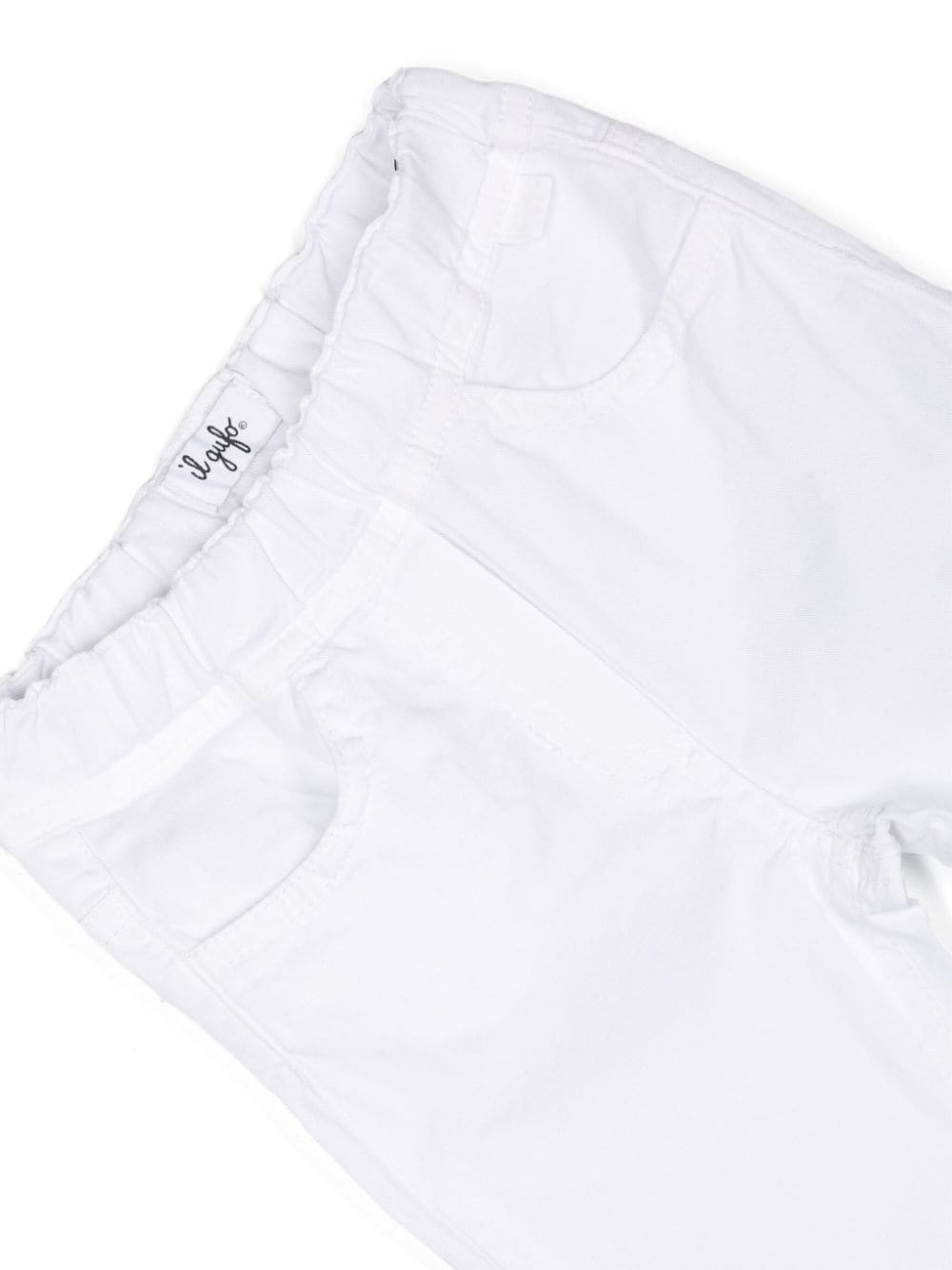 Shop Il Gufo Flared Cotton Jeans In White