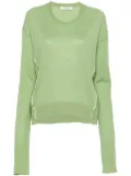 Dorothee Schumacher frayed-detailing ribbed jumper - Green
