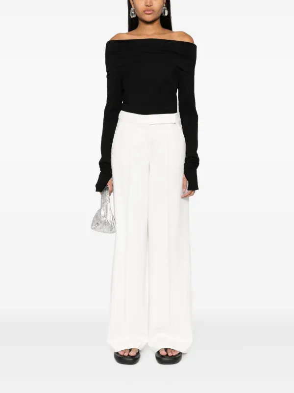 【Dorothee Schumacher】 Hemp-blendワイドレッグパンツ Hemp-blend wide-leg pants in yellow - Dorothee Schumacher