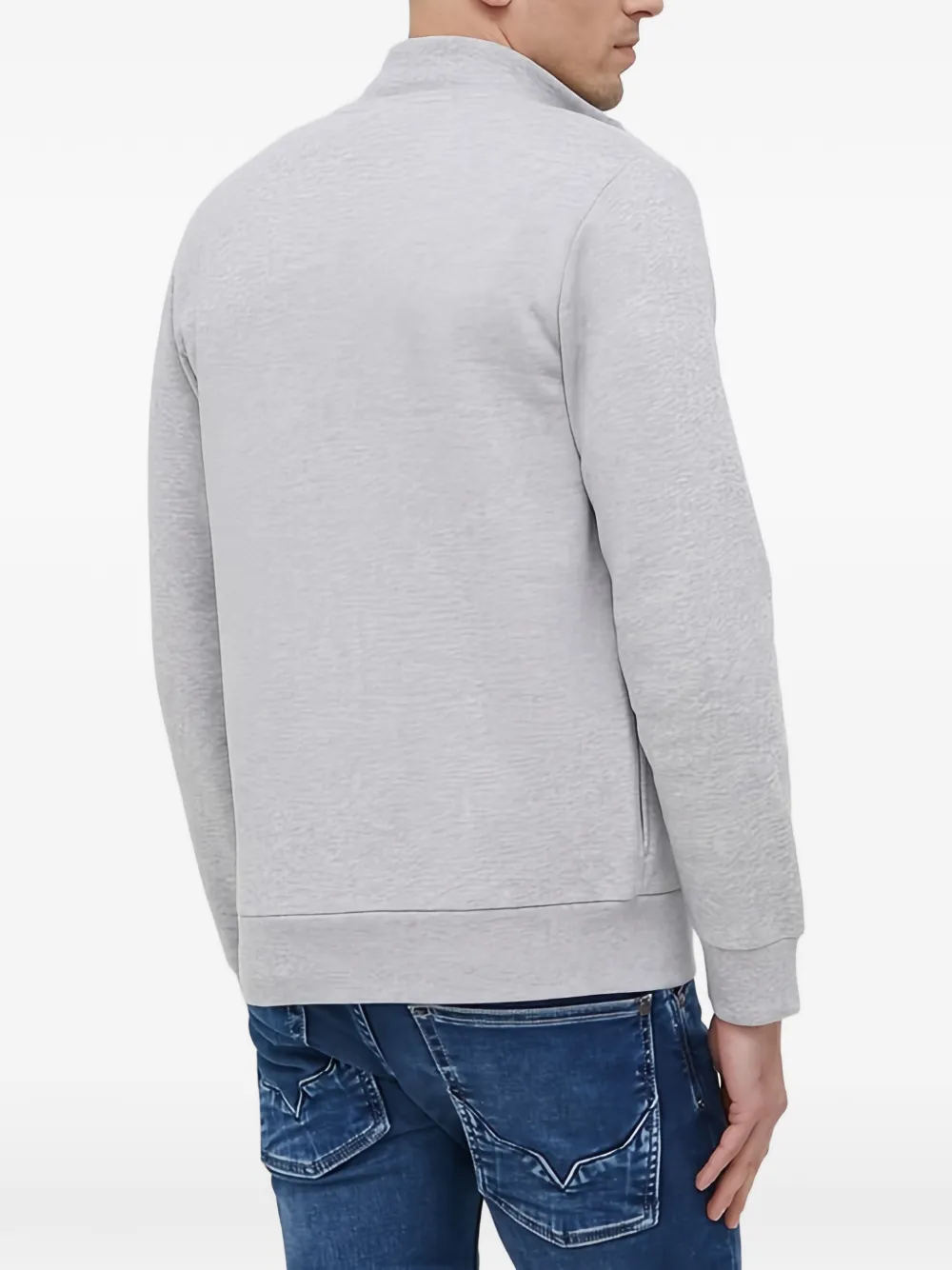 Lacoste Gebreid vest met kraag en rits Grijs