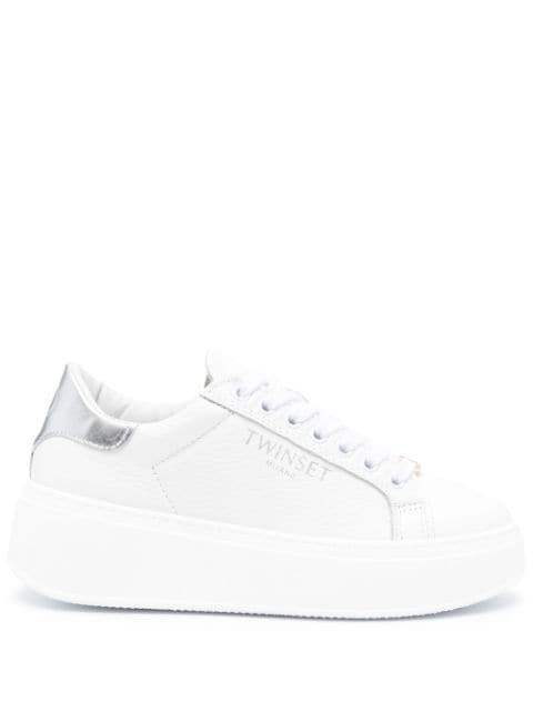TWINSET platform leather sneakers