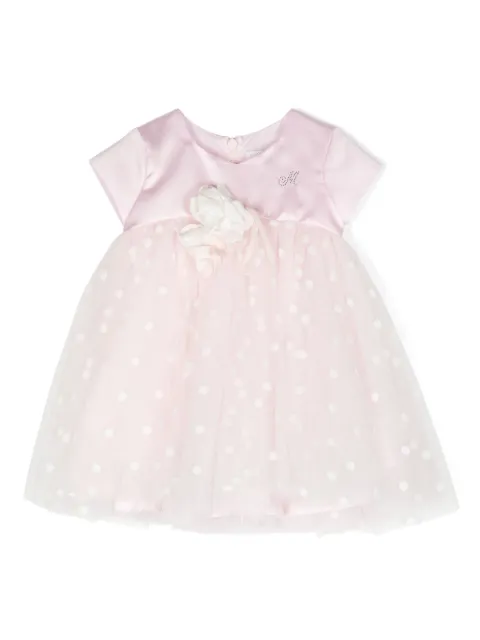 Monnalisa vestido con apliques florales