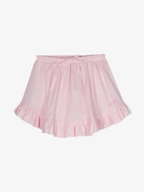 MSGM Kids ruffle-detail ruched skirt