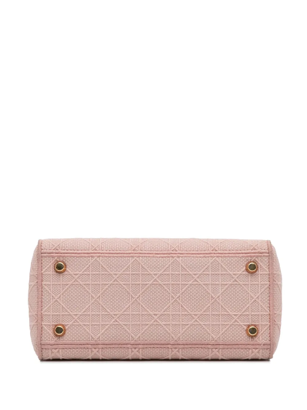 Pre-owned Dior 2020 Medium Cannage Lady D-lite Two-way Bag In Pink