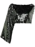 Taller Marmo sequinned asymmetric top - Silver