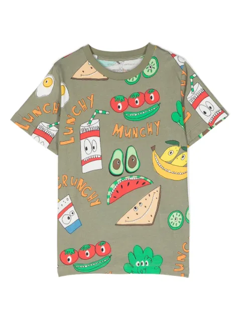 Stella McCartney Kids Crunchy Lunchy cotton T-shirt