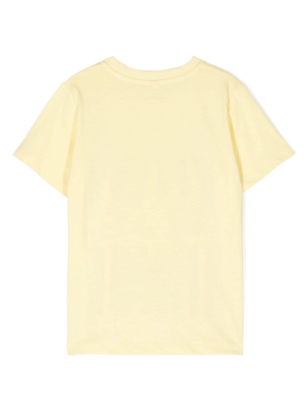Shop Stella Mccartney Crunchy Lunchy Cotton T-shirt In Yellow