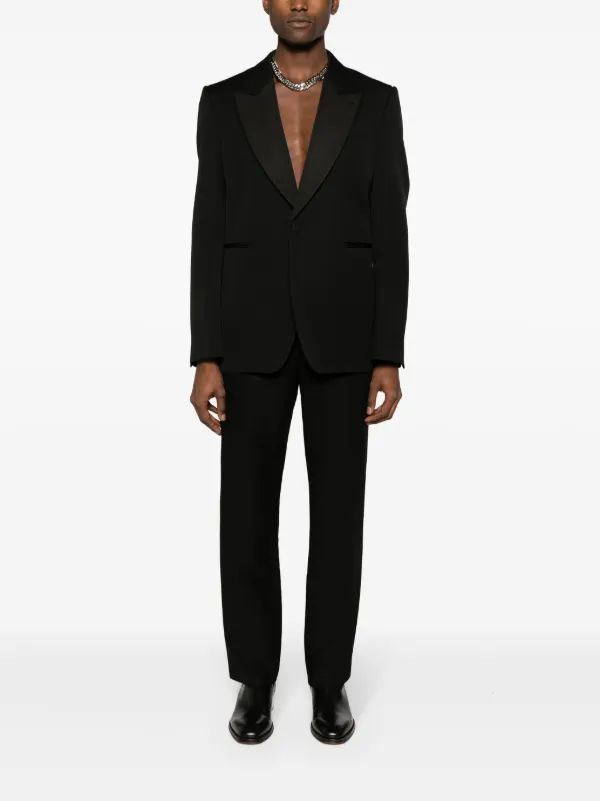 Alexander McQueen single-breasted Wool Blazer | Black | FARFETCH