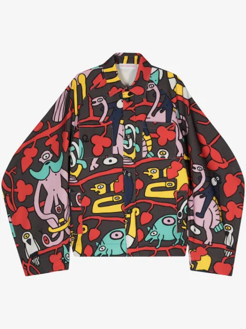 Walter Van Beirendonck camisa con ilustración estampada
