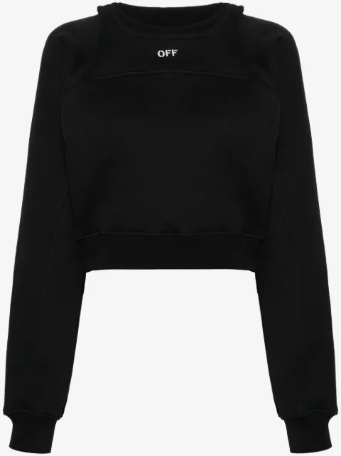 Off-White cropped layered sweatshirt